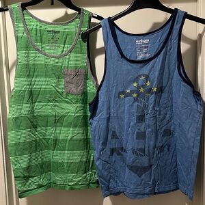 Urban Pipeline Blue Anchor and Green Tank Tops
